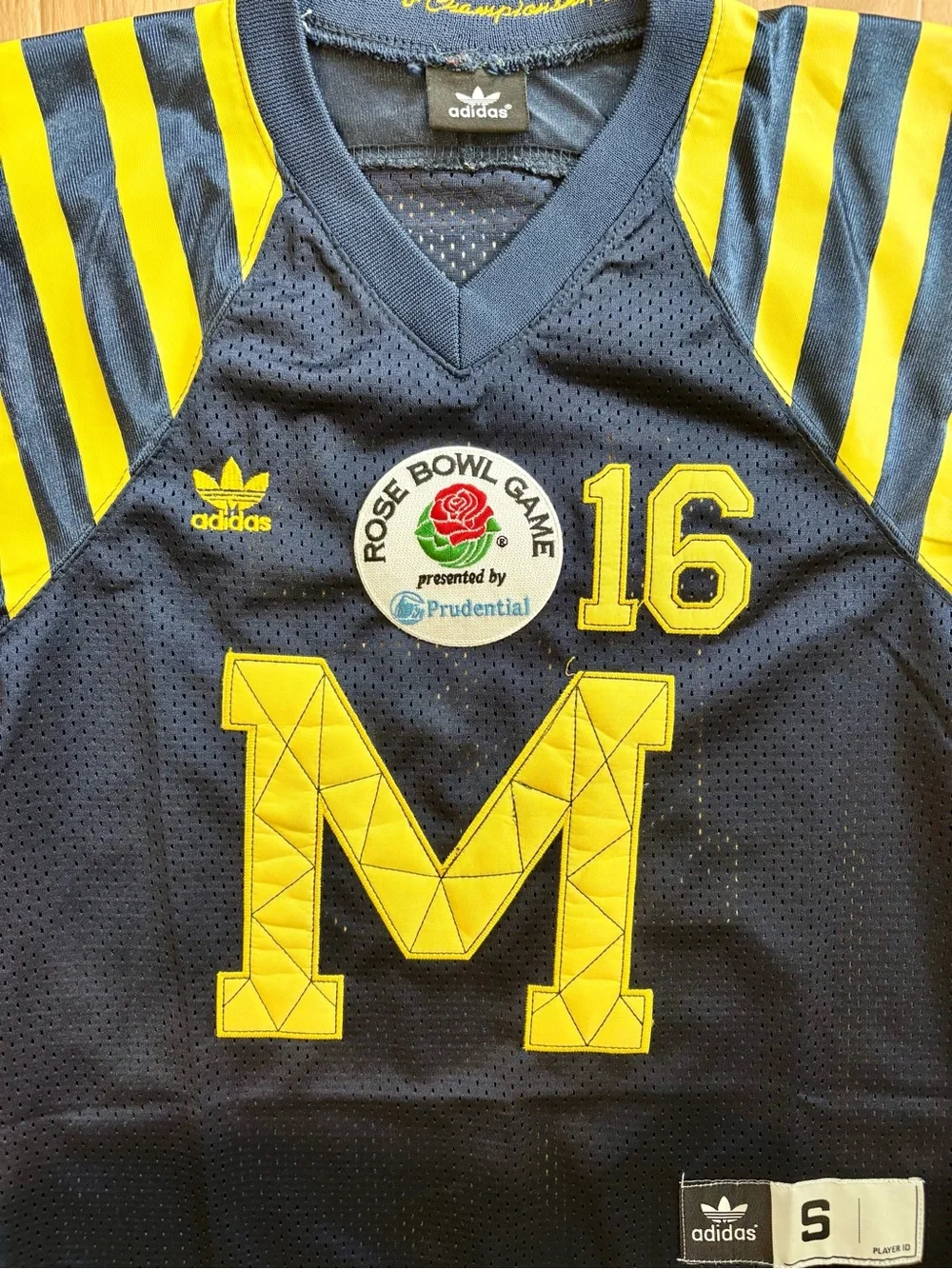 Adidas Michigan Wolverines Football 132 Year Championship Jersey #16 (size: S)